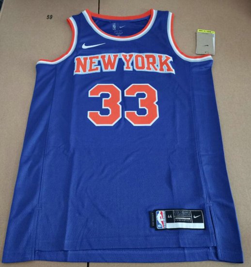 Maillot de Basket #33 Ewing Knicks Bleu